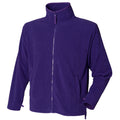 Violett - Front - Henbury Herren Microfleece-Jacke, Anti-Pilling