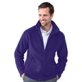 Violett - Back - Henbury Herren Microfleece-Jacke, Anti-Pilling