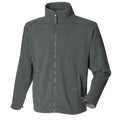 Dunkelgrau meliert - Front - Henbury Herren Microfleece-Jacke, Anti-Pilling