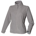 Grau meliert - Front - Henbury Damen Mikrofleece-Jacke - Fleece-Jacke