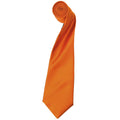 Orange - Front - Premier Herren Satin-Krawatte, unifarben (2 Stück-Packung)