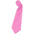 Pink - Front - Premier Herren Satin-Krawatte, unifarben (2 Stück-Packung)