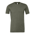 Militärgrün meliert - Front - Bella + Canvas - "CVC" T-Shirt für Herren-Damen Unisex kurzärmlig