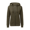 Oliv - Front - Asquith & Fox Damen Kapuzenjacke mit Bio-Baumwolle