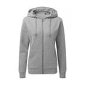 Grau meliert - Front - Asquith & Fox Damen Kapuzenjacke mit Bio-Baumwolle