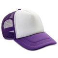 Violett-Weiß - Front - Result Headwear Herren Core Detroit 1-2 Mesh Truckers Kappe