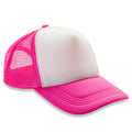 Pink-Weiß - Front - Result Headwear Herren Core Detroit 1-2 Mesh Truckers Kappe