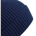 Navy - Back - Beechfield Unisex Engineered Ripp Strickmütze