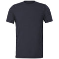 Marineblau meliert - Front - Bella + Canvas - T-Shirt Wildleder-Haptik für Herren-Damen Unisex