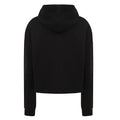 Schwarz - Back - SF - "Slounge" Kapuzenpullover kurz geschnitten für Damen