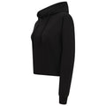 Schwarz - Side - SF - "Slounge" Kapuzenpullover kurz geschnitten für Damen