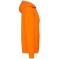 Orange - Side - Fruit of the Loom - "Classic" Sweatshirt mit Kapuze für Herren-Damen Unisex