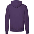 Violett - Back - Fruit of the Loom - "Classic" Sweatshirt mit Kapuze für Herren-Damen Unisex