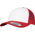 Rot-Weiß - Front - Flexfit By Yupoong Retro Trucker Baseballkappe