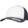 Navy-Weiß - Front - Flexfit By Yupoong Retro Trucker Baseballkappe