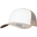 Khaki-Weiß - Front - Flexfit By Yupoong Retro Trucker Baseballkappe