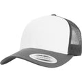 Dunkelgrau-Weiß - Front - Flexfit By Yupoong Retro Trucker Baseballkappe