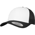 Schwarz-Weiß - Front - Flexfit By Yupoong Retro Trucker Baseballkappe