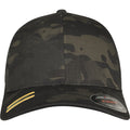 Schwarz Multicam - Back - Flexfit by Yupoong Multi Camouflage Baseballkappe