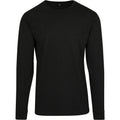 Schwarz - Front - Build Your Brand - Pullover für Herren Langärmlig