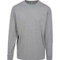 Grau meliert - Front - Build Your Brand - Pullover für Herren Langärmlig