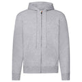 Grau meliert - Front - Fruit of the Loom - "Classic" Hoodie mit durchgehendem Reißverschluss für Herren-Damen Unisex