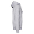 Grau meliert - Side - Fruit of the Loom - "Classic" Hoodie mit durchgehendem Reißverschluss für Herren-Damen Unisex