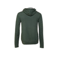 Tannengrün meliert - Back - Bella + Canvas - Kapuzenpullover, Durchgehender Reißverschluss für Herren-Damen Unisex