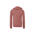 Mauve - Back - Bella + Canvas - Kapuzenpullover, Durchgehender Reißverschluss für Herren-Damen Unisex