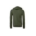 Militärgrün - Back - Bella + Canvas - Kapuzenpullover, Durchgehender Reißverschluss für Herren-Damen Unisex