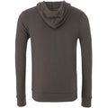 Asphaltgrau - Back - Bella + Canvas - Kapuzenpullover, Durchgehender Reißverschluss für Herren-Damen Unisex