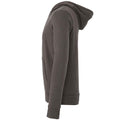 Asphaltgrau - Side - Bella + Canvas - Kapuzenpullover, Durchgehender Reißverschluss für Herren-Damen Unisex