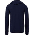 Marineblau - Back - Bella + Canvas - Kapuzenpullover, Durchgehender Reißverschluss für Herren-Damen Unisex