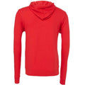 Rot - Back - Bella + Canvas - Kapuzenpullover, Durchgehender Reißverschluss für Herren-Damen Unisex