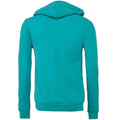 Petrol - Back - Bella + Canvas - Kapuzenpullover, Durchgehender Reißverschluss für Herren-Damen Unisex