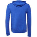 Königsblau - Back - Bella + Canvas - Kapuzenpullover, Durchgehender Reißverschluss für Herren-Damen Unisex