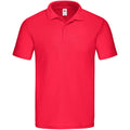 Rot - Front - Fruit of the Loom - "Original" Poloshirt für Herren