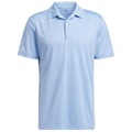 Himmelblau - Front - Adidas - Poloshirt für Herren