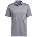 Grau - Front - Adidas - Poloshirt für Herren