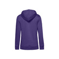 Kräftiges Violett - Back - B&C - Kapuzenpullover, Baumwolle aus biologischem Anbau für Damen