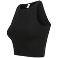 Schwarz - Side - SF - Kurzes Top für Damen