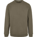 Olive - Front - Build Your Brand - "Basic Crew Neck" Sweatshirt für Herren