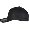 Schwarz - Side - Flexfit - Herren-Damen Unisex Trucker Cap "110", Netzmaterial