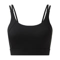 Schwarz - Front - TriDri - Sport-BH, Mittlere Belastung für Damen