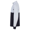 Marineblau-Weiß - Side - Finden & Hales - Trainingsjacke mit kurzem Reißverschluss für Herren