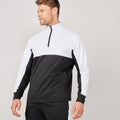 Schwarz-Weiß - Back - Finden & Hales - Trainingsjacke mit kurzem Reißverschluss für Herren