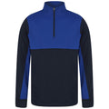 Marineblau-Königsblau - Front - Finden & Hales - Trainingsjacke mit kurzem Reißverschluss für Herren