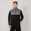 Schwarz-Metall-Grau - Back - Finden & Hales - Trainingsjacke mit kurzem Reißverschluss für Herren