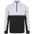 Schwarz-Weiß - Front - Finden & Hales - Trainingsjacke mit kurzem Reißverschluss für Herren