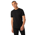 Schwarz - Back - Skinni Fit - T-Shirt für Herren-Damen Unisex
